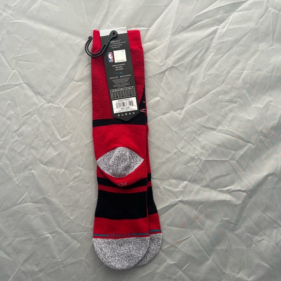 Stance Houston rockets black and red socks nba basketball size large med NWT - Picture 2 of 4